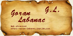 Goran Labanac vizit kartica